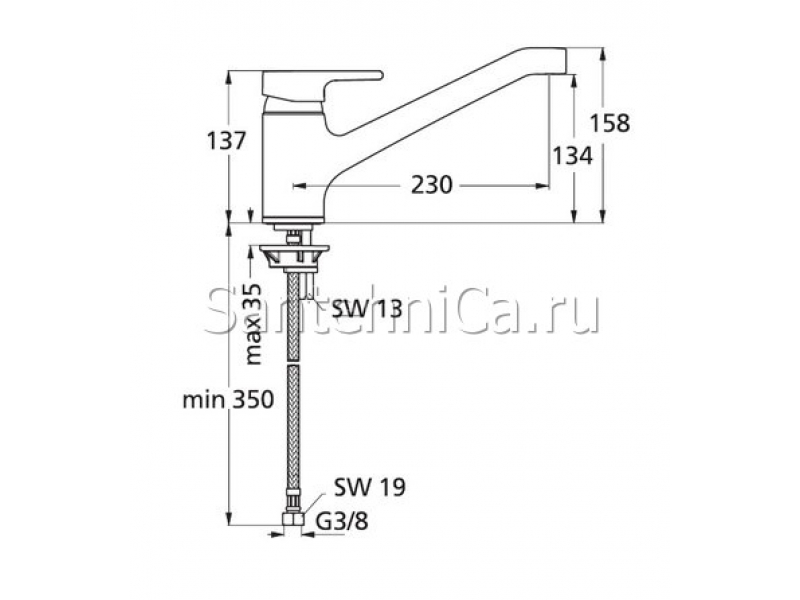 Купить Смеситель Ideal Standard Active B8079AA для кухни