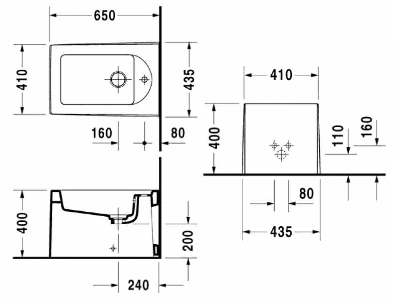 Купить Биде Duravit Starck Х 227010 напольное 22701000001