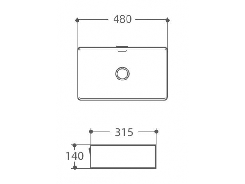 Купить Раковина Aquanet Perfect-2 48 x 31.5 x 14 см, накладная, белый, 273674