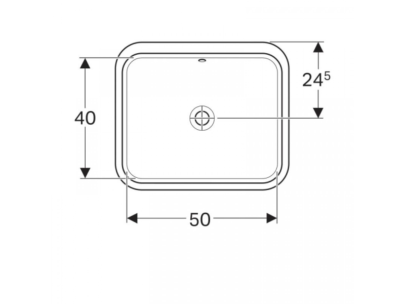 Купить Раковина Geberit Variform 500.764.01.2 50 x 40 см прямоугольная, встраиваемая снизу, с переливом
