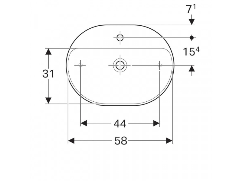 Купить Раковина Geberit Variform 500.778.01.2, 60 x 45 см, белая