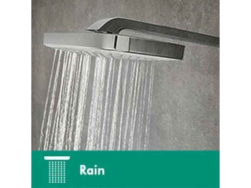 Купить Душевая система с кнопками управления Hansgrohe Raindance Select E Showerpipe 300 3 jet 27127400, белый/хром