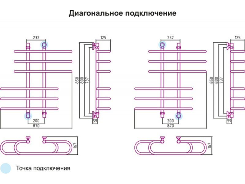 Купить Полотенцесушитель водяной Сунержа Фурор 80 x 90 см, 00-0108-8090, хром