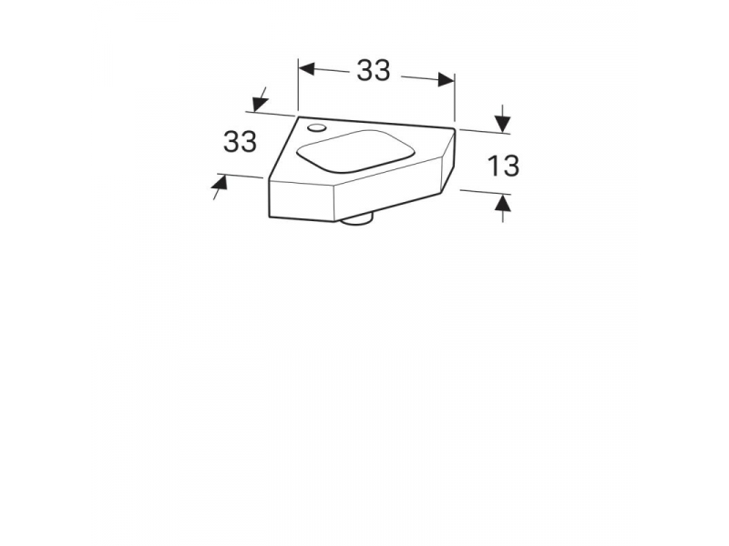 Купить Раковина Geberit iCon 124729000, 46 х 33 см, без перелива, отверстие под смеситель по центру, белая