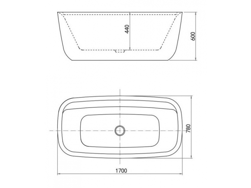 Купить Ванна акриловая Aquanet Family Fine 170 x 78 см, белый глянцевый, 260045