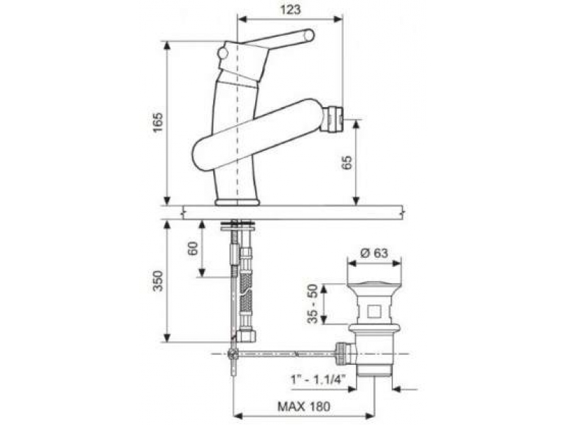 Купить Смеситель для биде Emmevi Twist 6604CR, хром