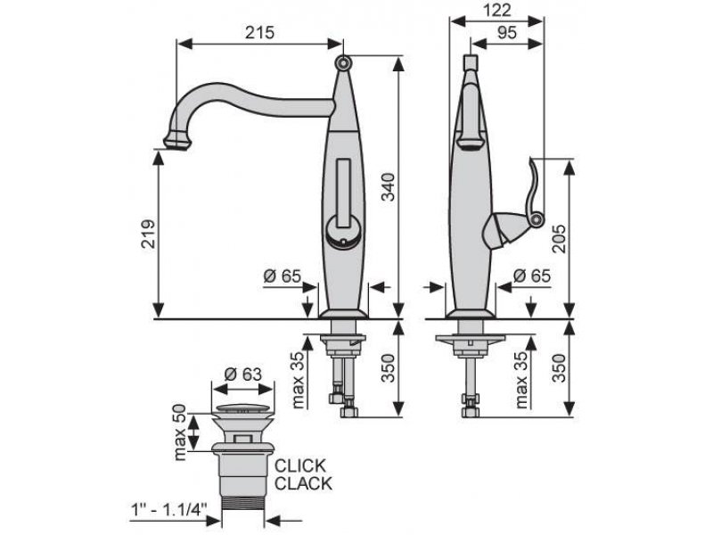 Купить Смеситель для раковины Emmevi Abel 39006OR, золото