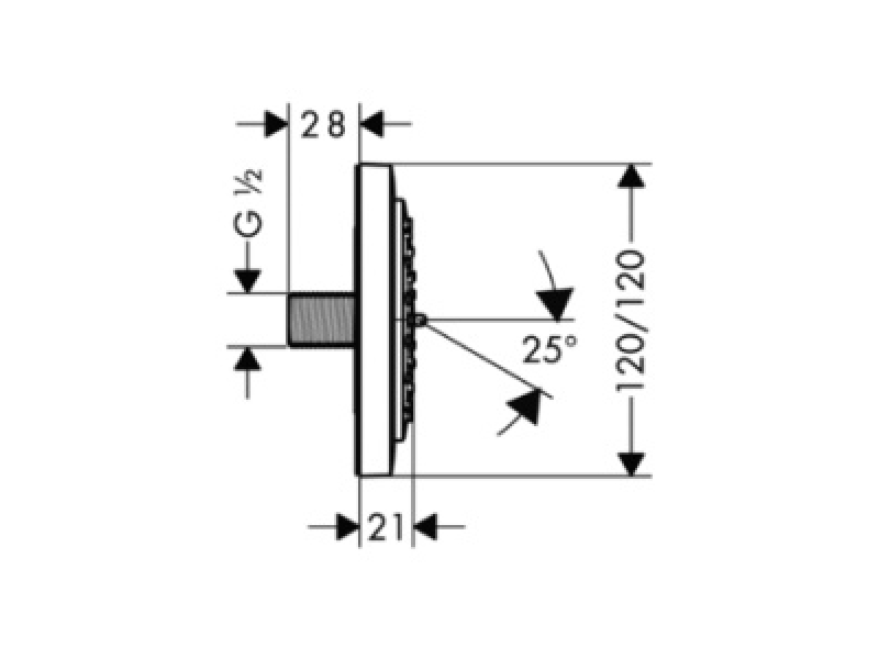 Купить Форсунка боковая Hansgrohe PuraVida 100 1jet 28430000, хром