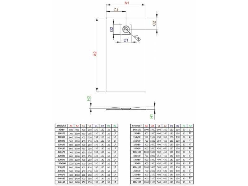 Купить Поддон для душа Radaway Kyntos F, 70 x 100 см, прямоугольный, HKF10070-74