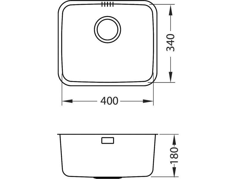 Купить Мойка кухонная Alveus Luno 20 SAT 90 FI 1128740 340х400 мм, нержавеющая сталь