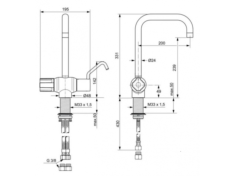 Купить Смеситель Ideal Standard Venlomix Medical термостатический для раковины, хром, A5548AA