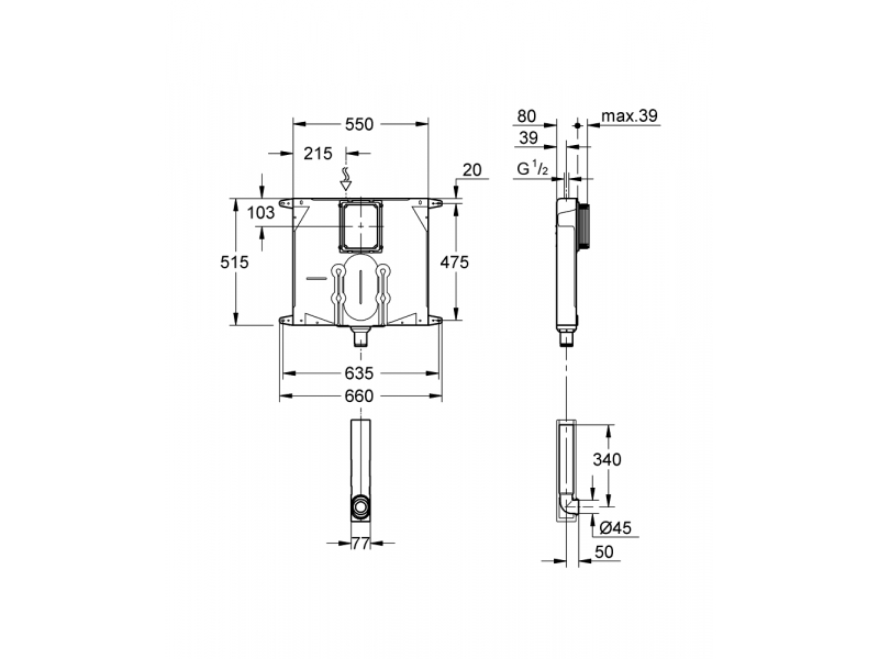 Купить Смывной бачок для унитаза Grohe 38863000