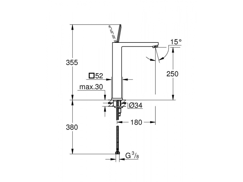 Купить Смеситель для раковины Grohe Eurocube Joy 23661000, высокий, хром