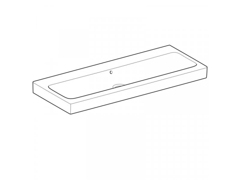 Купить Раковина Geberit iCon 124025000, 120 х 48,5 см, с переливом по центру, без отверстия под смеситель, белая