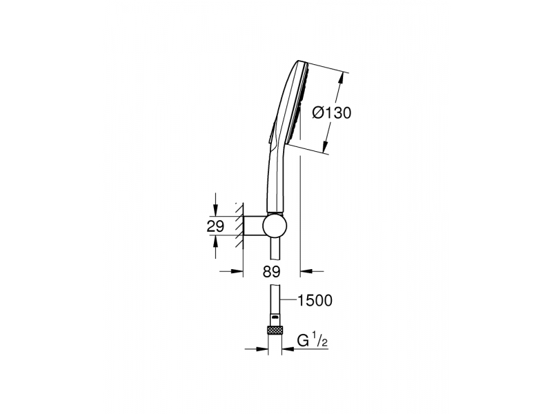 Купить Душевой гарнитур Grohe Rainshower SmartActive 130, 26580LS0, белая луна