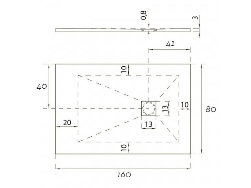 Купить Душевой поддон Aquanet Pleasure 160 x 80 x 3 см