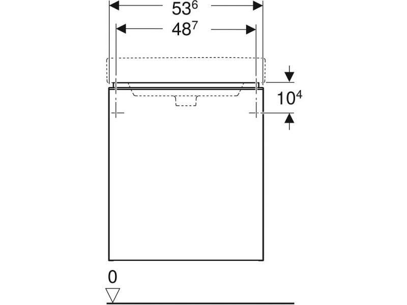 Купить Тумба под раковину Geberit Smyle Square 500.365.JK.1/500.366.JK.1, 55 см, цвет лава