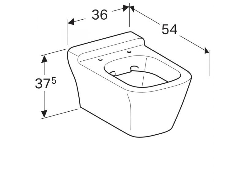 Купить Подвесной унитаз Geberit MyDay Rimfree, безободковый, 201460600