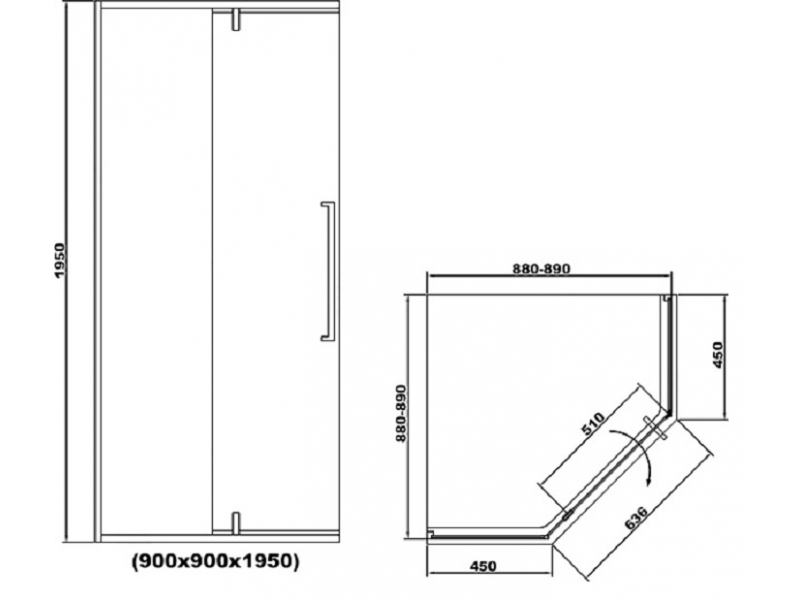 Купить Душевой уголок RGW SV-81-B 32328199-14 90 х 90 см трапеция, черный