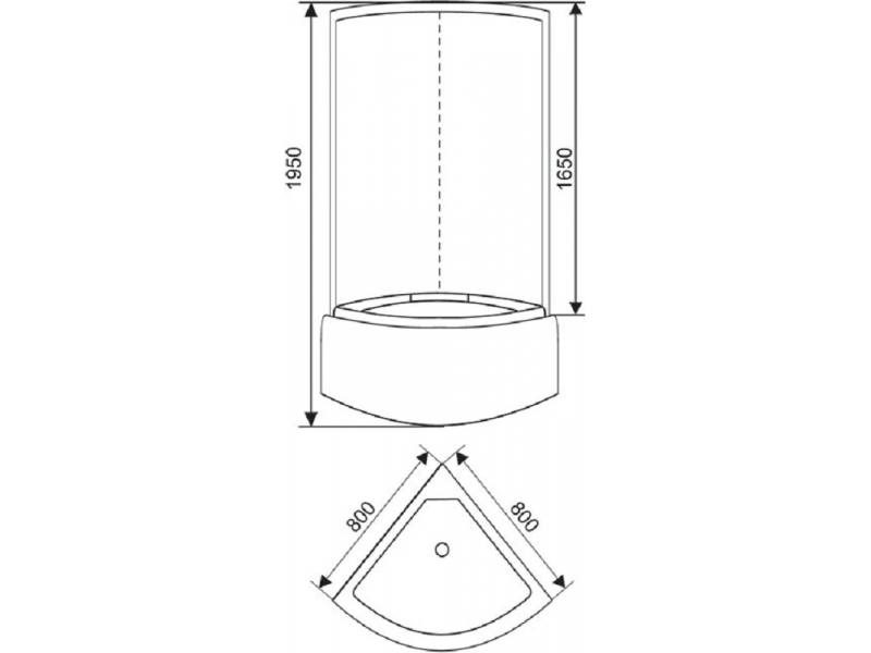 Купить Душевая кабина Arcus Style S-20, 80 x 80 см, задние стекла - белые матовые