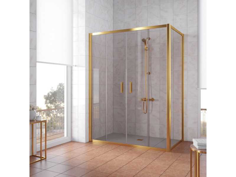 Купить Душевой уголок Vegas Glass Z2P+ZPV, 210 x 90 x 190 см, профиль золото, стекло бронза