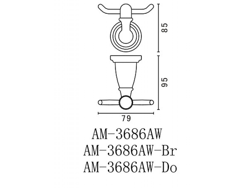 Купить Крючок Art&Max Bianchi (Бьянки) AM-E-2601-Br, бронза