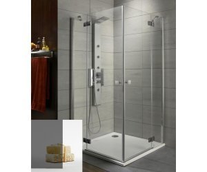 Душевой уголок Radaway Almatea KDD 100L*90R, 100 x 90 х 195 см стекло графит, профиль хром, 32182-01-05N