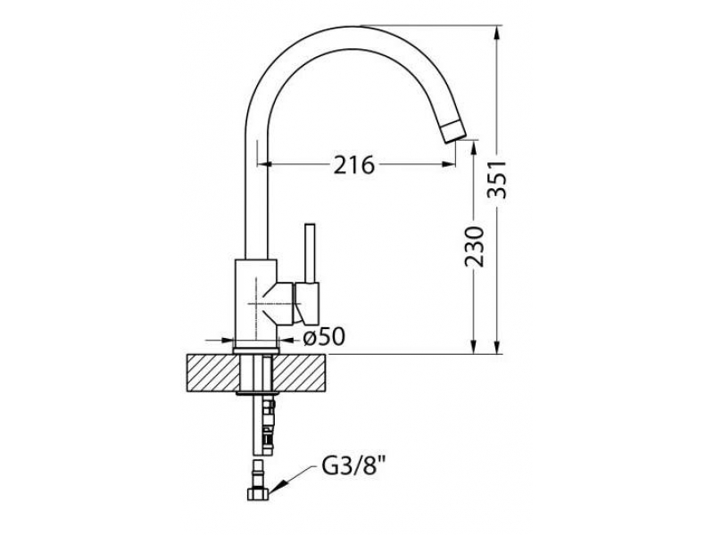 Купить Смеситель для кухни Alveus Granital Elza G02M 1129027, галька