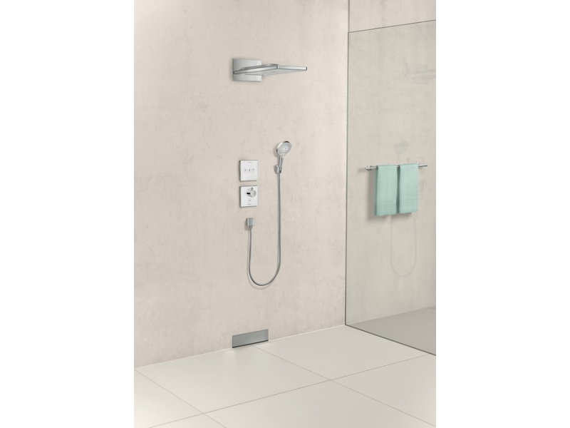 Купить Смеситель Hansgrohe ShowerSelect Highflow термостатический, белый/хром, 15735400