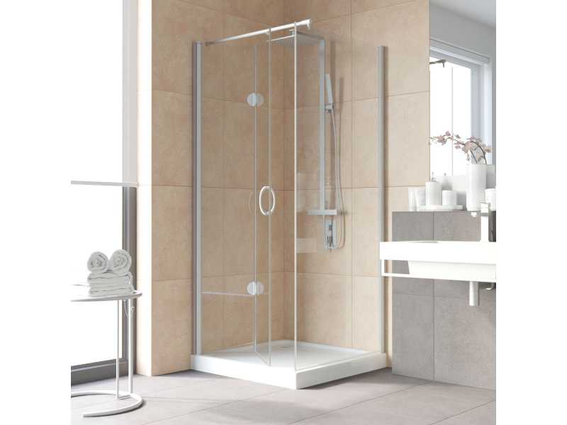 Купить Душевой уголок Vegas Glass GPS-Fis Lux, 80 x 120 x 199.5 см, профиль матовый хром, стекло прозрачное