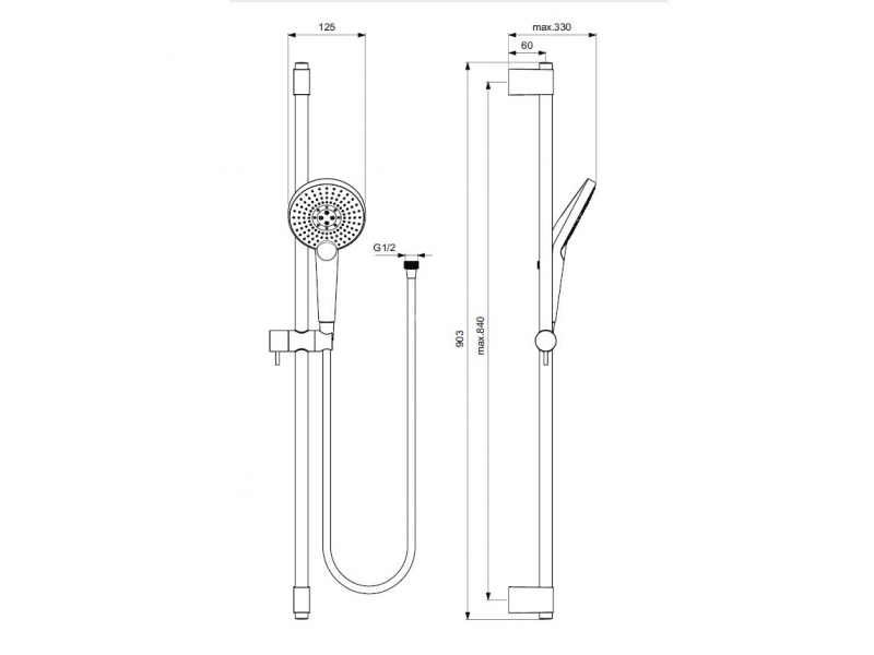 Купить Душевой гарнитур Ideal Standard Idealrain B1763AA