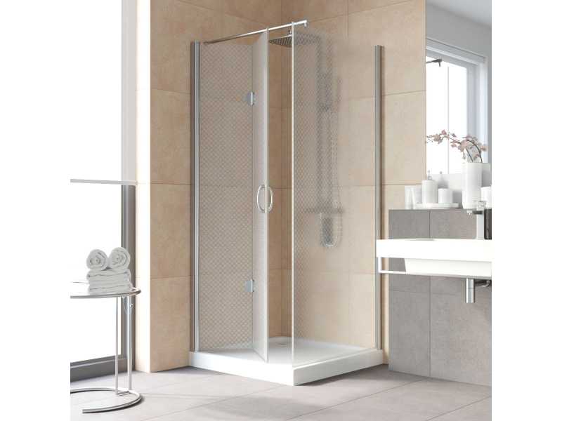 Купить Душевой уголок Vegas Glass GPS-Fis Lux, 90 x 80 x 199.5 см, профиль глянцевый хром, стекло ретро, GPS-Fis Lux 90*80 08 R04
