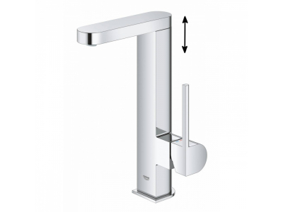 Смеситель однорычажный Grohe Plus 23843003 для раковины, со сливным гарнитуром, выдвижной излив