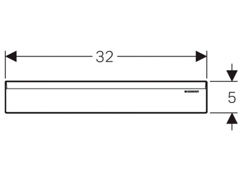 Купить Декоративный элемент для душевого трапа Geberit, ширина 32 см, хром, 154.335.21.1