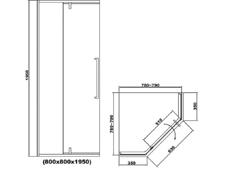 Купить Душевой уголок RGW SV-81 32328188-11 80 х 80 см трапеция, хром