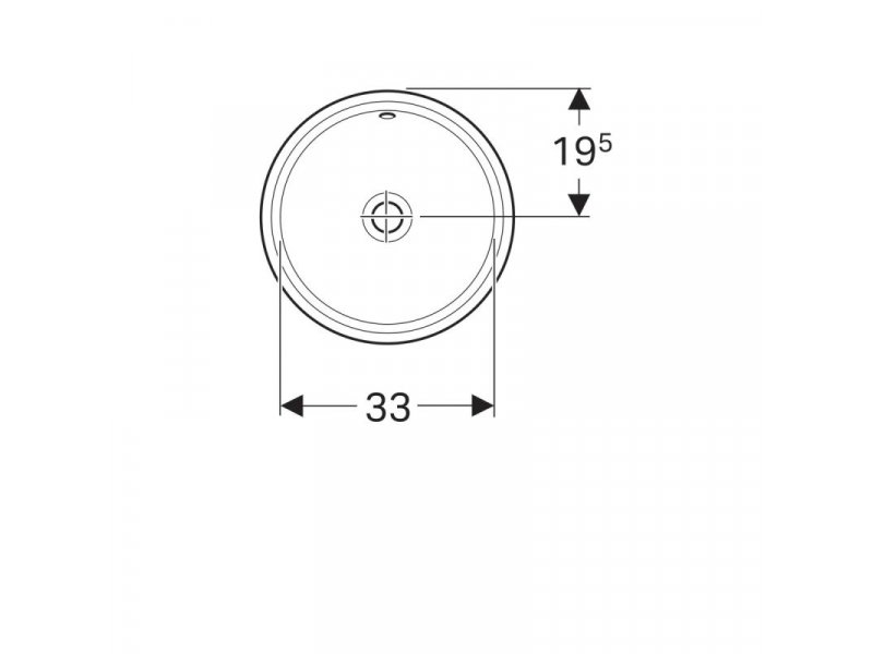 Купить Раковина Geberit Variform 500.744.01.2 D 33 см круглая, с переливом