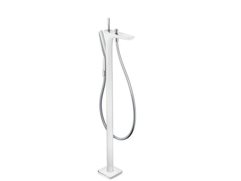 Купить Смеситель Hansgrohe PuraVida 15473400 для ванны и душа, белый/хром