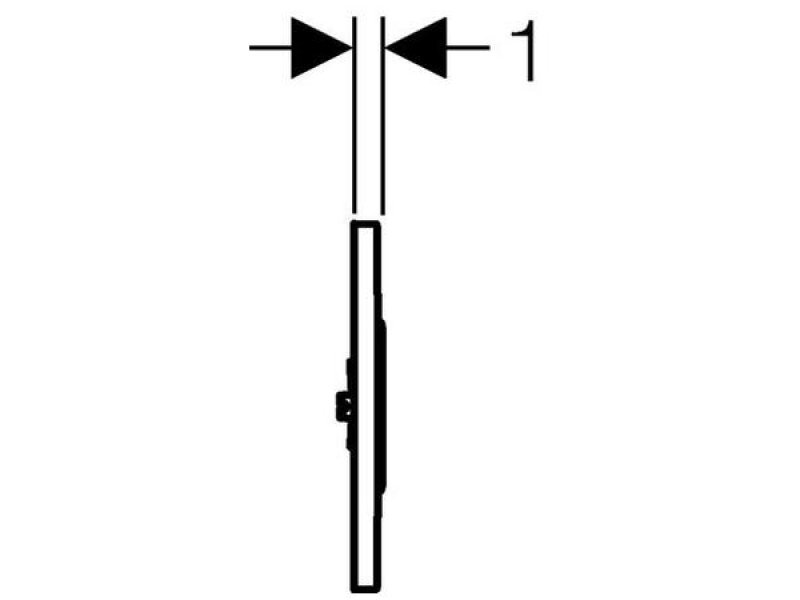 Купить Клавиша смыва Geberit Sigma Type 10 116.035.KH.1 HyTroniс для писсуара, глянцевый хром, питание от батареи