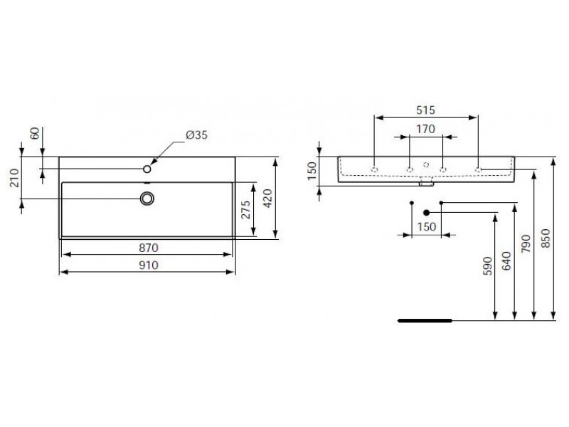 Купить Раковина Ideal Standard Strada K078601, 91см, белый