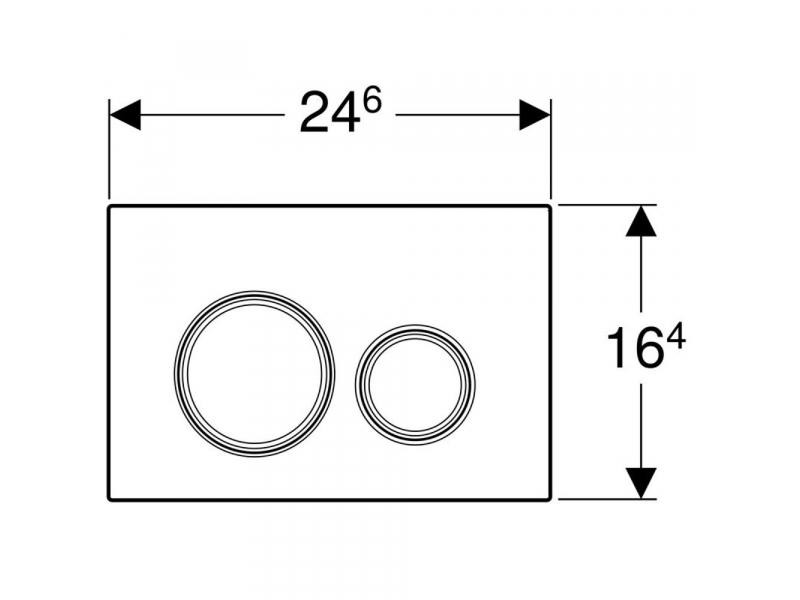 Купить Клавиша смыва Geberit Sigma Type 21, декоративные кольца, глянцевый хром, 115.884.00.1