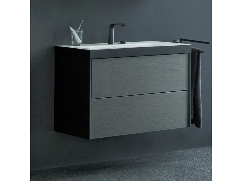 Купить Тумба с раковиной Duravit XViu XV4615EB221P 80 x 50.3 x 48 см подвесная, темный орех