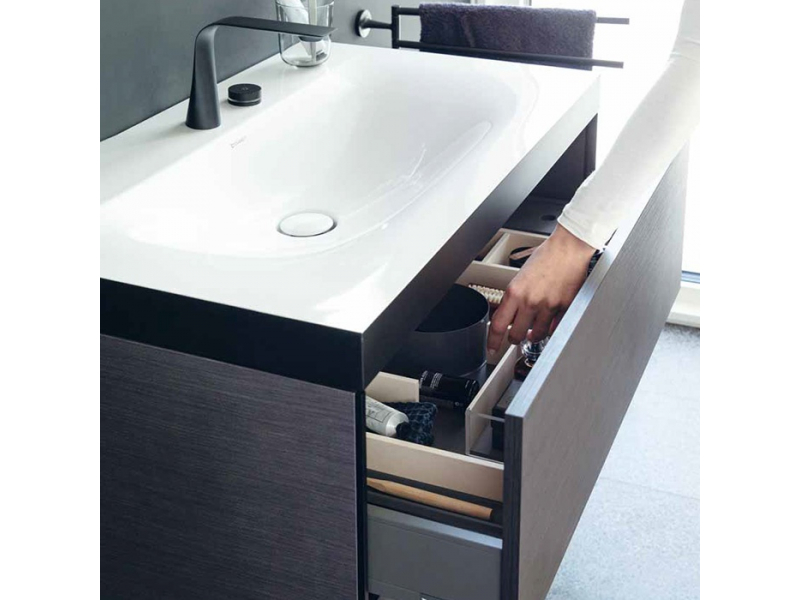 Купить Тумба с раковиной Duravit XViu XV4615EB221P 80 x 50.3 x 48 см подвесная, темный орех