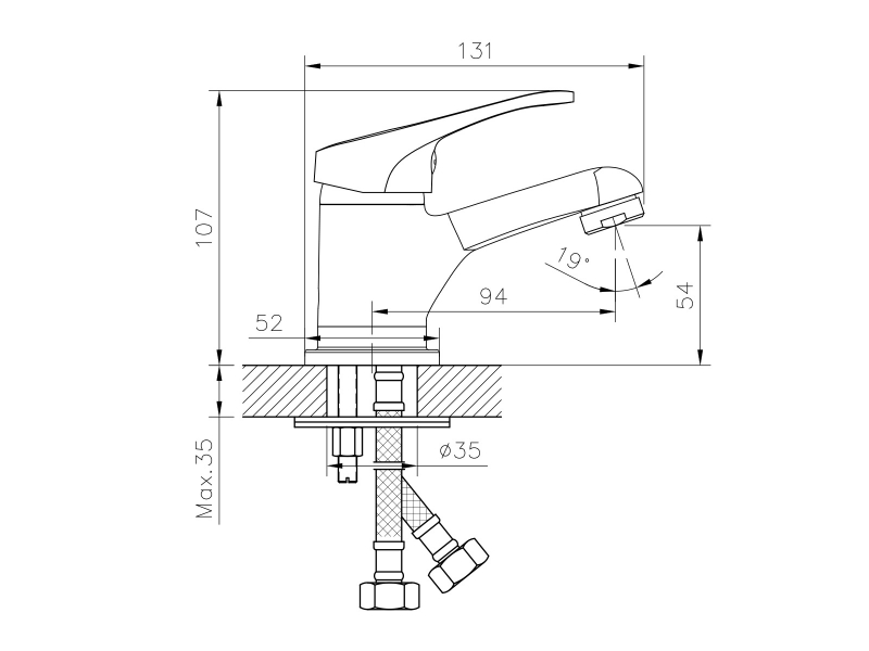 Купить Смеситель Decoroom DR21011, для раковины, хром