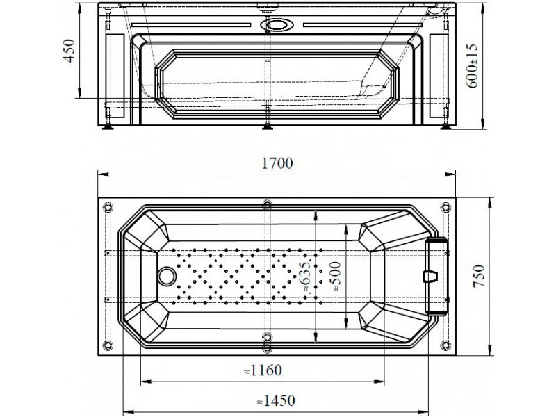 Купить Акриловая ванна Радомир Уэльс 170 x 75 см