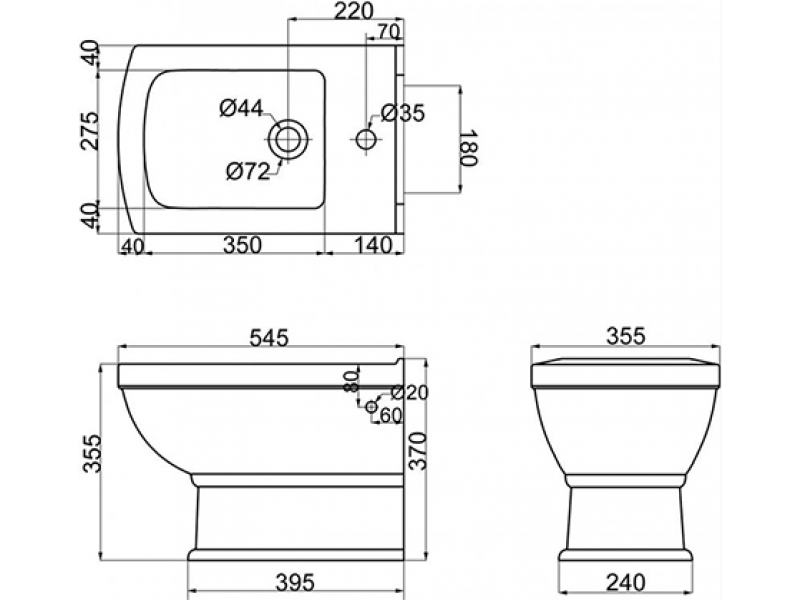 Купить Биде BelBagno Romance BB300BH, подвесное