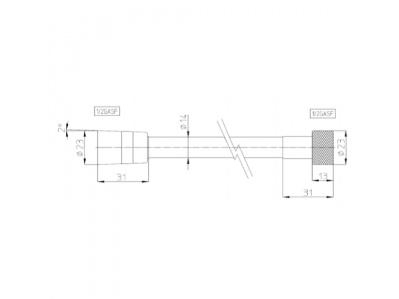 Купить Душевой шланг Bossini Cromolux A00158C.073.1 150м см, черный матовый (073)