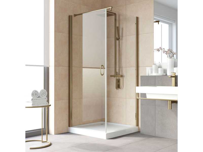 Купить Душевой уголок Vegas Glass EP-Fis Lux, 120 x 80 x 199.5 см, профиль бронза, стекло прозрачное