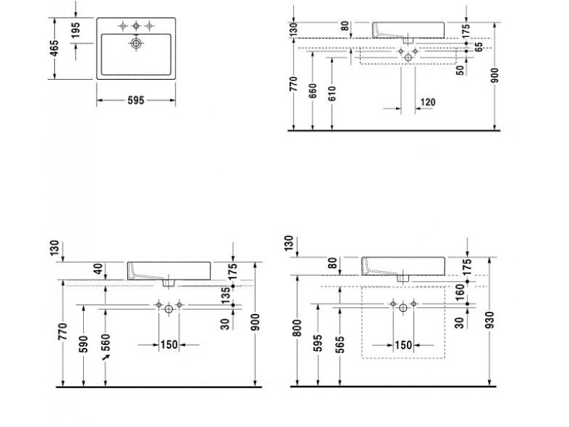 Купить Раковина Duravit Vero 0452600000, 59,5*46,5 см