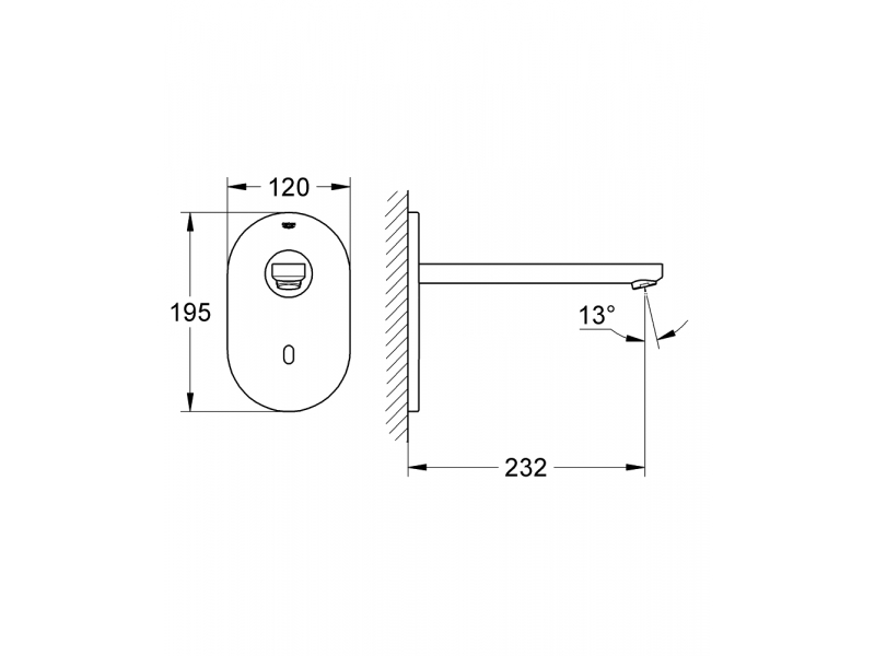 Купить Смеситель Grohe Eurosmart Cosmopolitan Е 36334SD0 для раковины, сенсорный