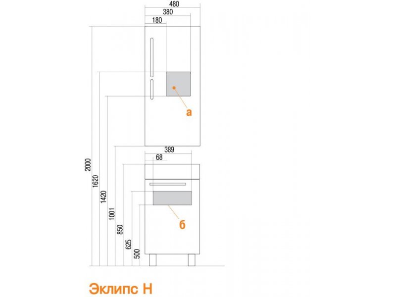 Купить Тумба под раковину Акватон Эклипс Н темный эбони, 1A172601EK560